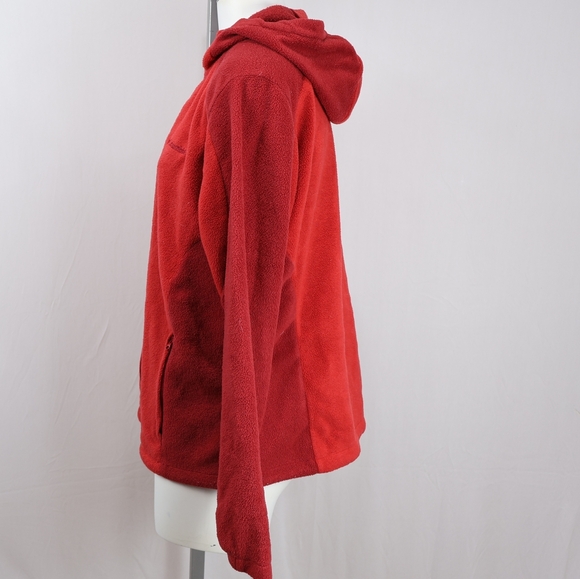 Columbia Red Fleece Jacket Unisex - Picture 4 of 11